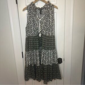 Chelsea & Theodore Floral Cotton Dress Woman’s 2X